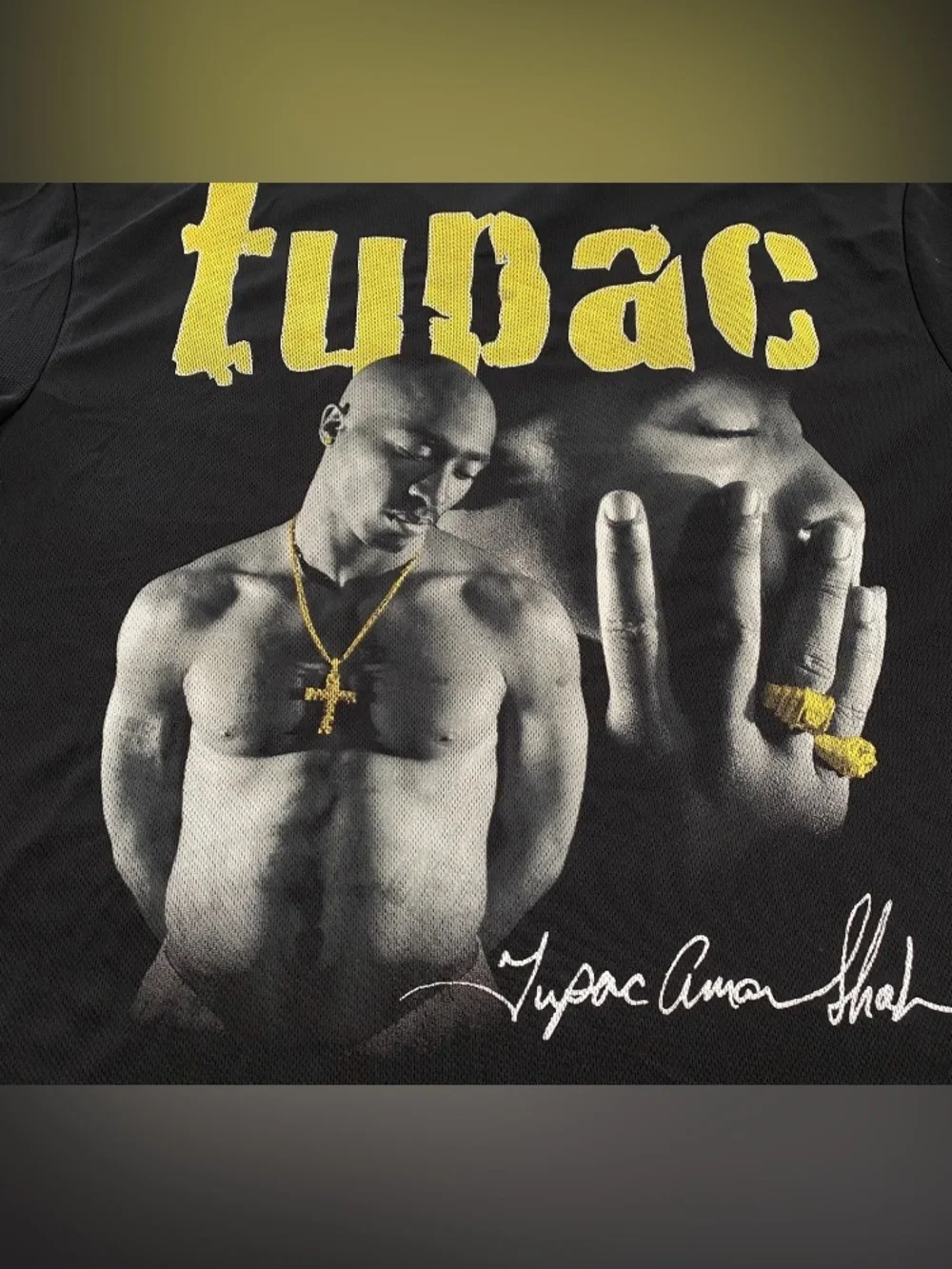 Tupac Shirt Mens Large Black Gray Graphic Jersey 2Pac Amaru
Shakur Photo - Picture 6 of 7